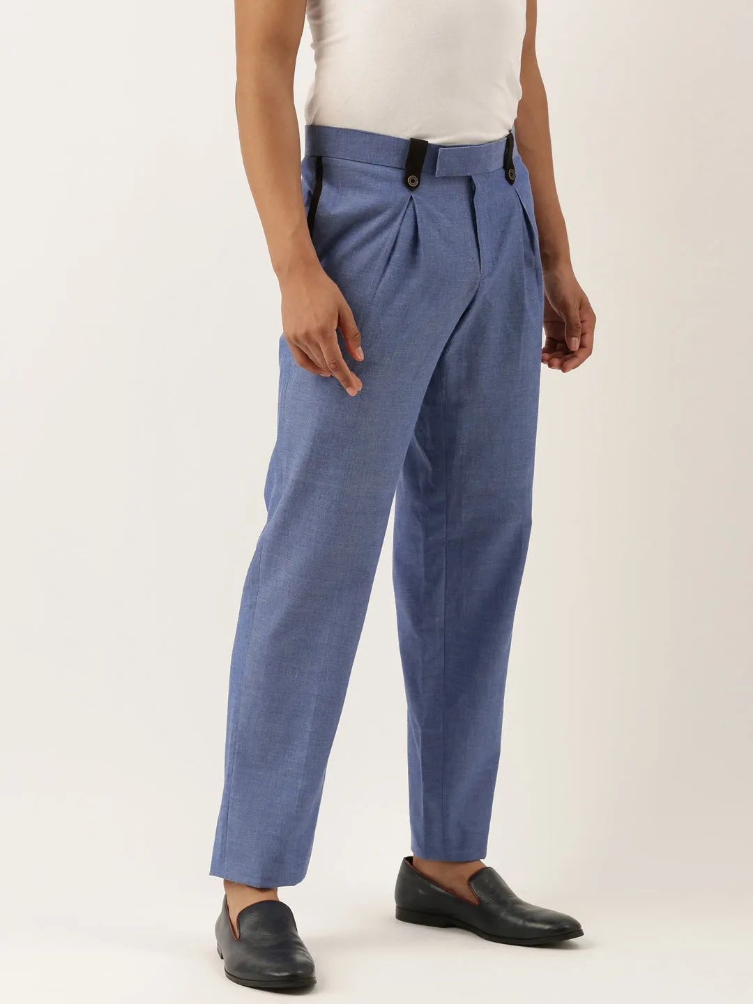 Stylish Blue Malai Cotton Trousers - MMP062