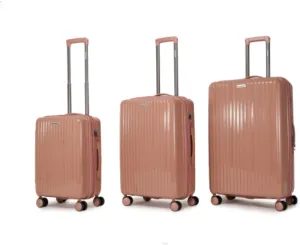 Suitcase Set, 3-Piece Suitcase Set, Suitcase Set in PP, Hard Shell, Telescopic Handle in Aluminum, with Swivel Wheels, Unisex, 20''/24''/28''