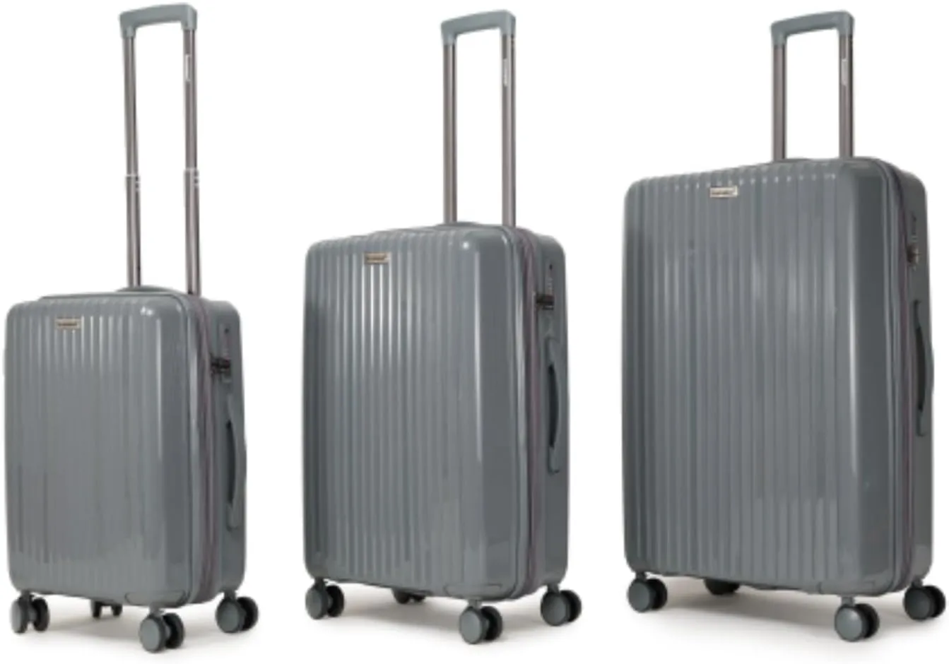 Suitcase Set, 3-Piece Suitcase Set, Suitcase Set in PP, Hard Shell, Telescopic Handle in Aluminum, with Swivel Wheels, Unisex, 20''/24''/28''
