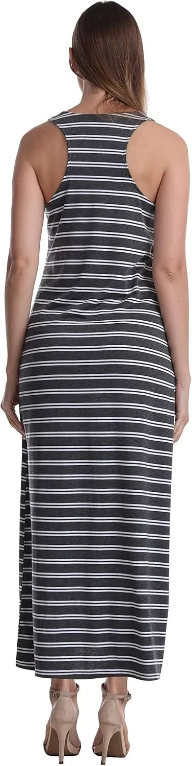 SUMONA Women Long Tank Tops Ankle Length Maxi Dress Bodycon Sleeveless Racerback