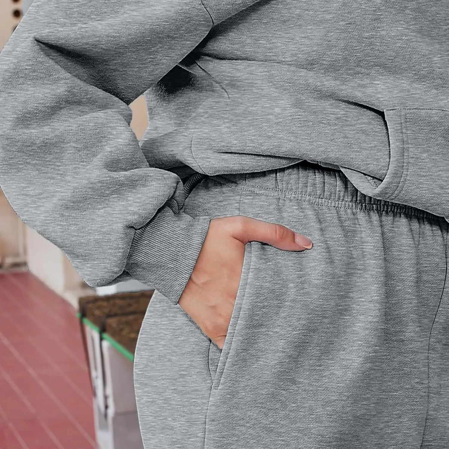 Sweatsuits Women 2 Piece Outfit Lounge Oversized Casual Long Sleeve Pullover Y2k Winter Fashion Tracksuits