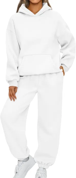 Sweatsuits Women 2 Piece Outfit Lounge Oversized Casual Long Sleeve Pullover Y2k Winter Fashion Tracksuits
