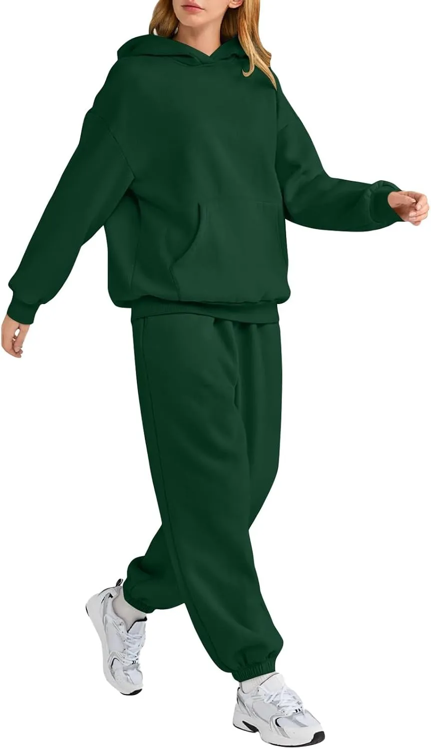 Sweatsuits Women 2 Piece Outfit,2024 Casual Oversized Hoodies Jogger Sweatpants Lounge Sweatshirt Fall Y2K Tracksuit