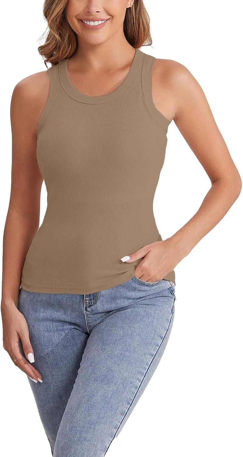 Tank top with Built in Bra for Women Racerback Workout Undershirt Cotton Camisole Workout Sports Padded Cami 2025