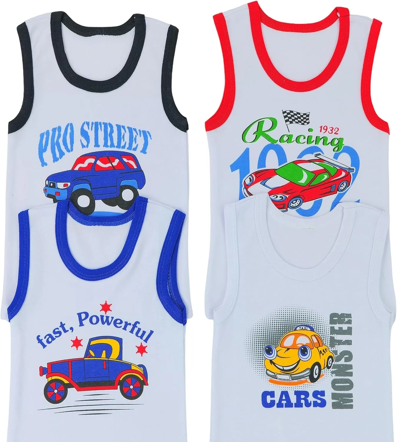 ToBeInStyle Boy's Pack of 4 Tank Tops