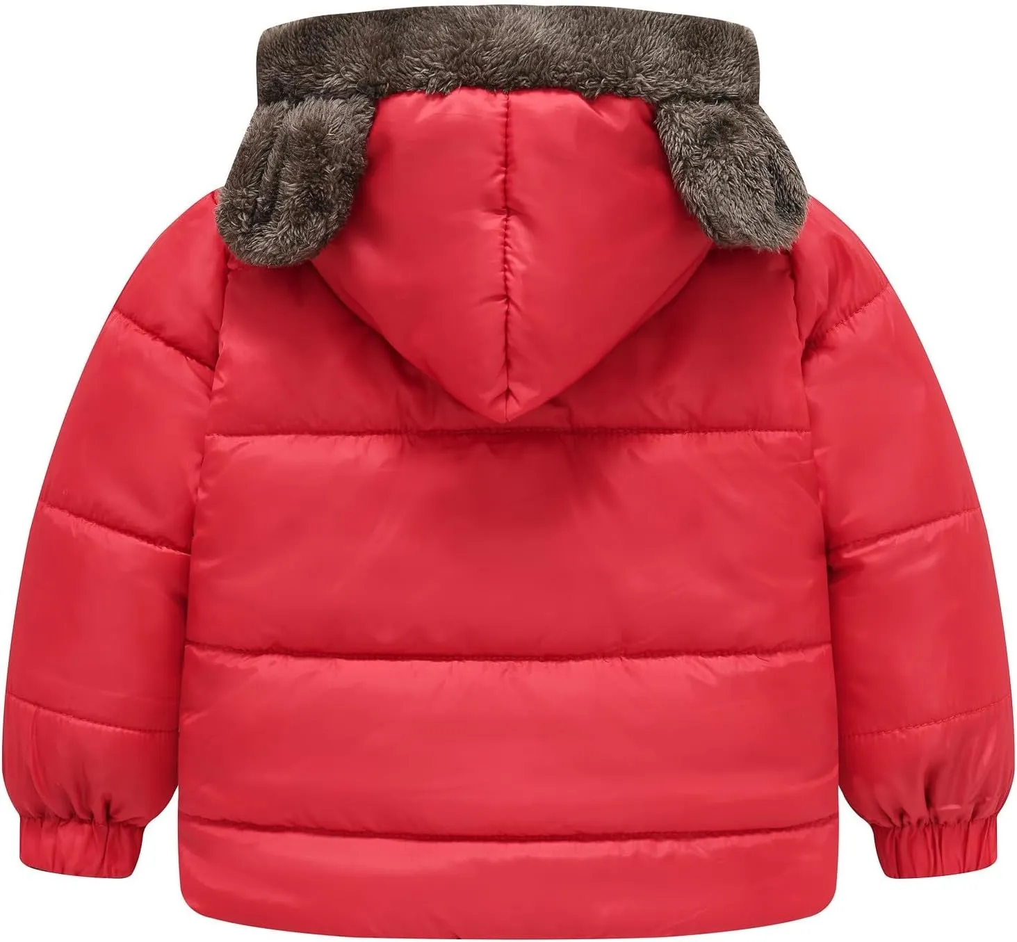 Toddler Boy Bear Ears Coat Boys and Girls Middle Children Solid Color Cute Pocket Short Cotton Padded Children's Jacket