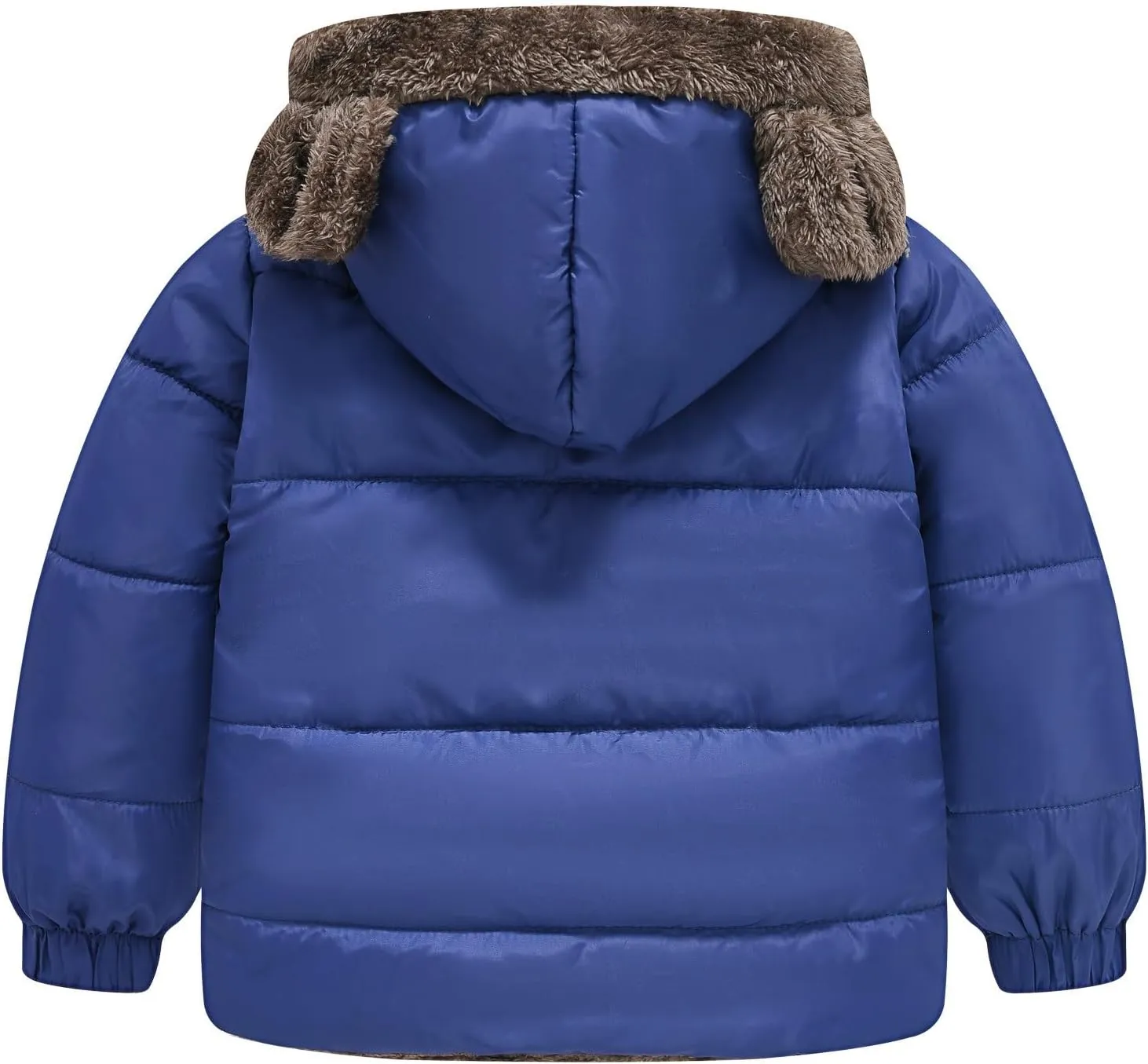 Toddler Boy Bear Ears Coat Boys and Girls Middle Children Solid Color Cute Pocket Short Cotton Padded Children's Jacket