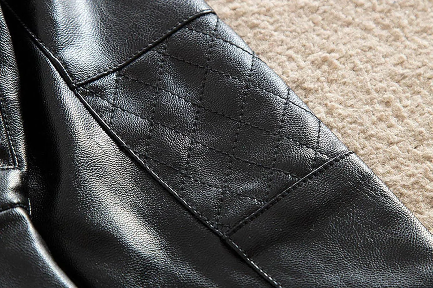 Toddler Boy Girl Motorcycle Faux Leather Jackets Lapel Crop Long Sleeve Button Fall Winter Outerwear Coat