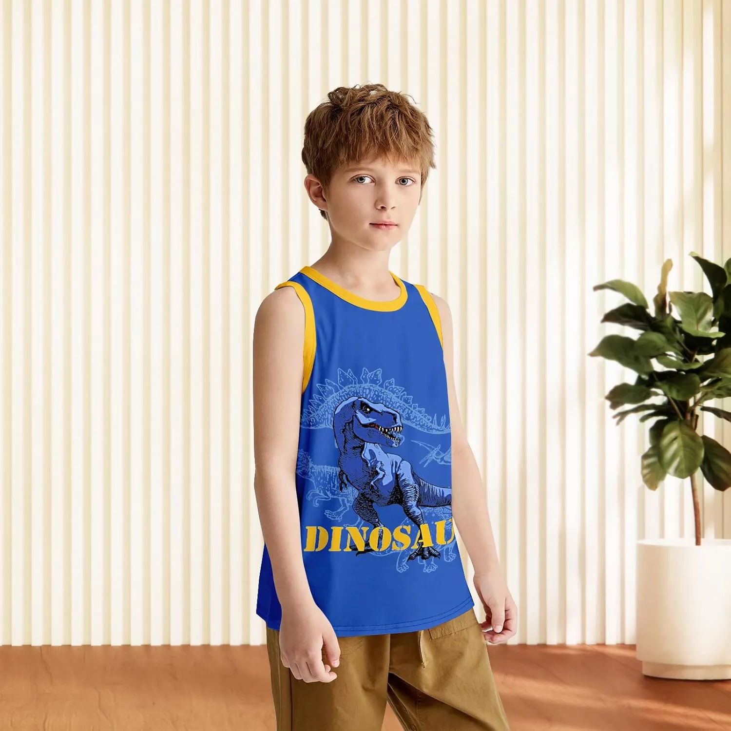 Toddler Boys Tank Tops Sleeveless Shirt Cartoon Undershirts Kids 3 Pack for 3-8 Years
