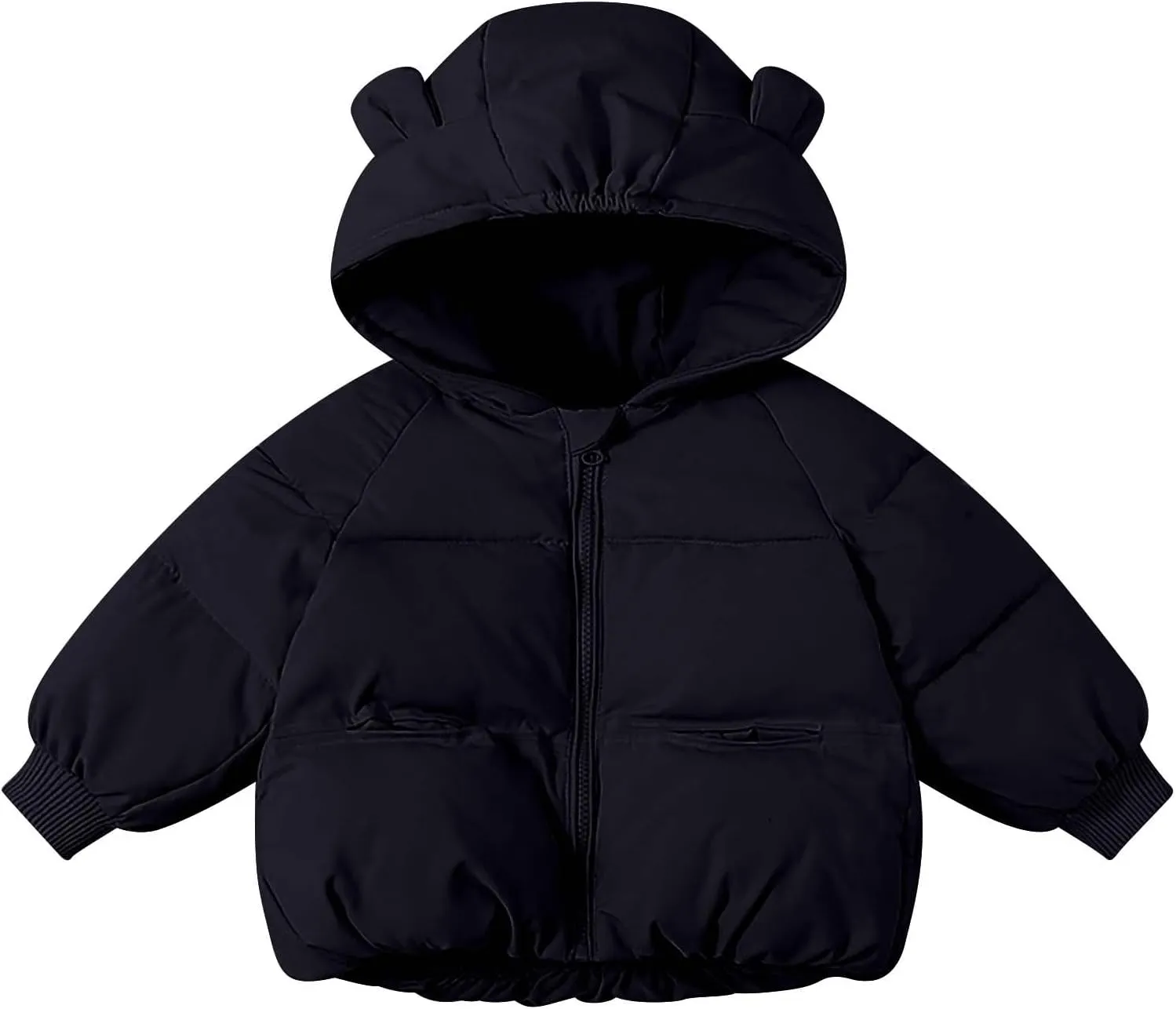 Toddler Girl Coat Kids Toddler Baby Girls Boys Winter Warm Thick Solid Cotton Long Sleeve Padded Jacket Coat