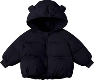 Toddler Girl Coat Kids Toddler Baby Girls Boys Winter Warm Thick Solid Cotton Long Sleeve Padded Jacket Coat