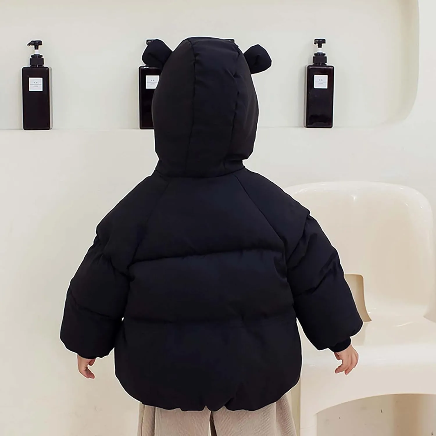 Toddler Girl Coat Kids Toddler Baby Girls Boys Winter Warm Thick Solid Cotton Long Sleeve Padded Jacket Coat