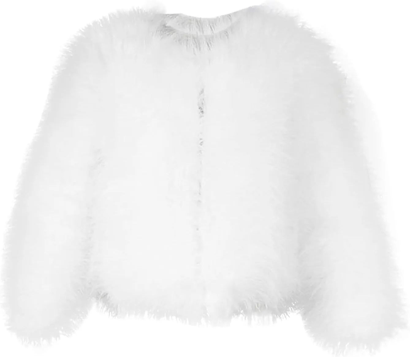 Toddler Girls Faux Fur Jacket Furry Coat Open Front Fur Cardigan Kids Girls Winter Coat Thicken Trendy Shaggy Jacket