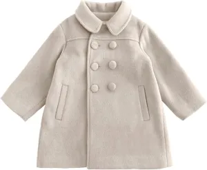 Toddler Girls Trench Coat Baby Girl Woolen Dress Coat Girl Dress Coat Peacoat Winter Double Buttons Fall