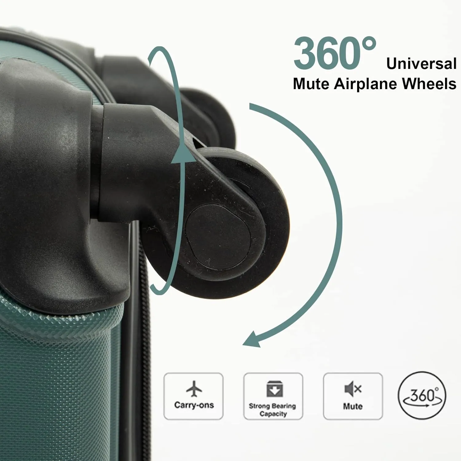Travelhouse suitcases set 3-Piece Hardshell Luggage Set with Spinner Wheels & TSA Locks PP suitcases luggage (Green, 3-Piece Set (20/24/28))