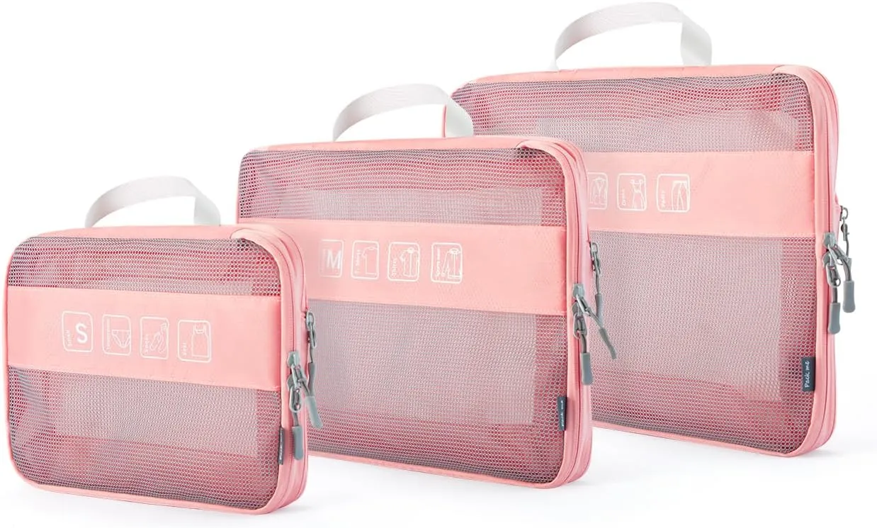 Travelkin 3 Set Packing Cubes - Compression Packing Cubes for Suitcase, Travel Organizers Bag Set
