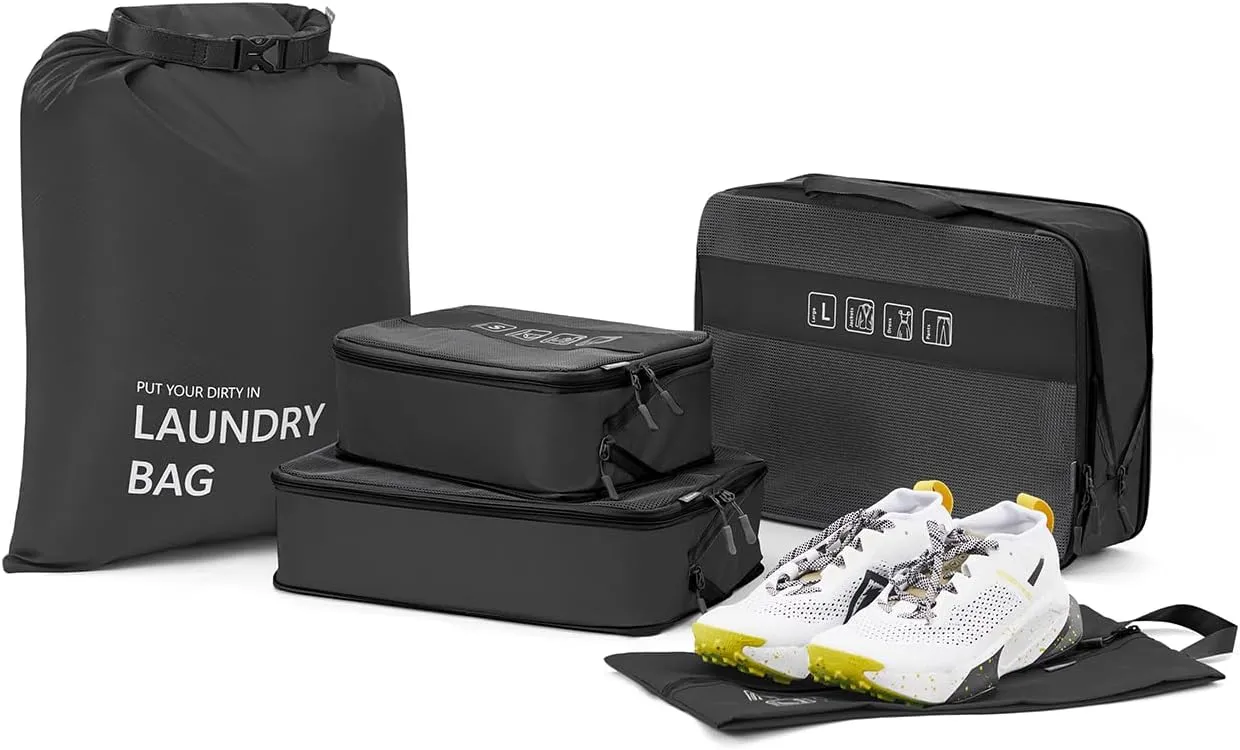 Travelkin 3 Set Packing Cubes - Compression Packing Cubes for Suitcase, Travel Organizers Bag Set