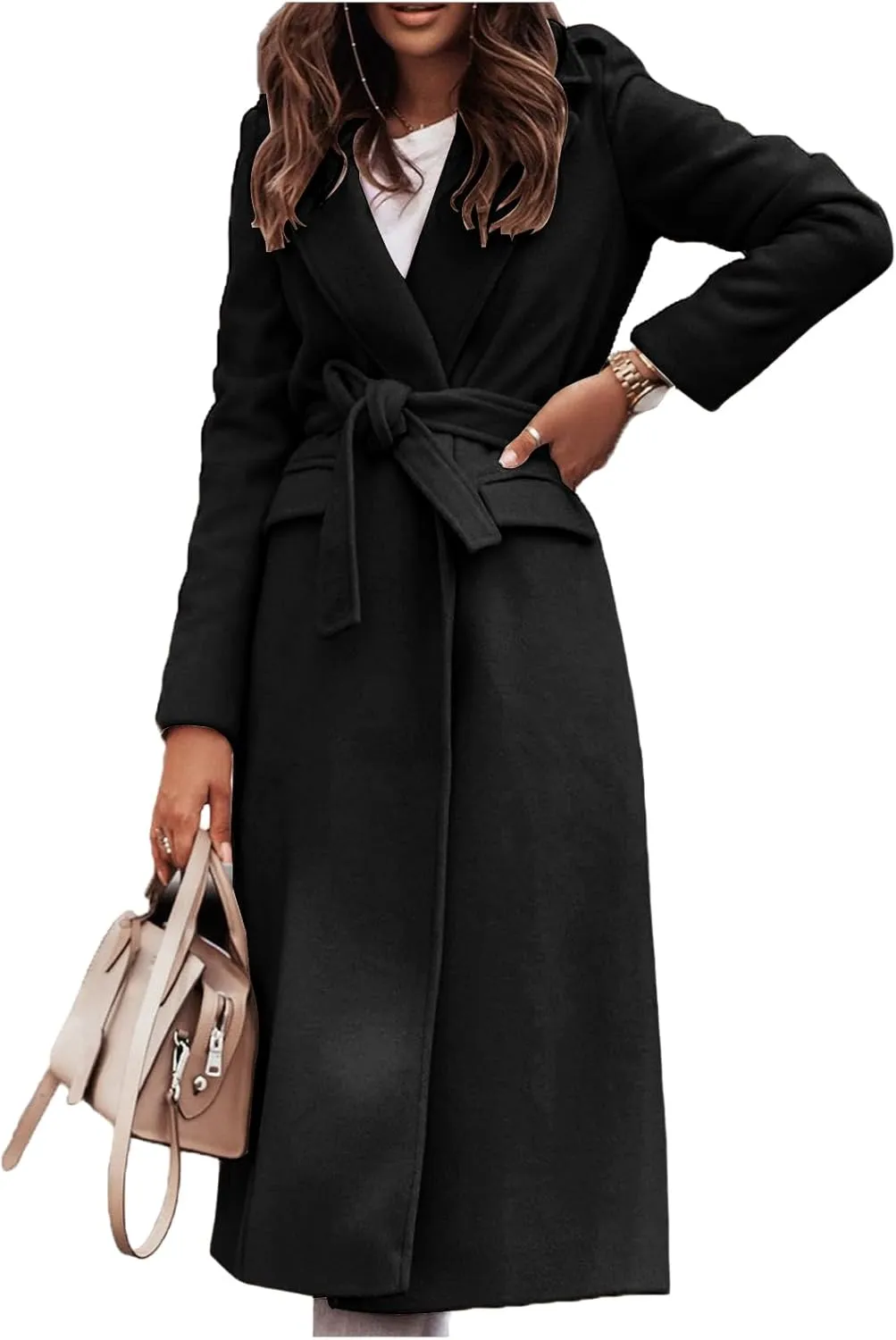 Trench Coats for Women Classic Open Front Cardigans Ladies Elegant Long Jacket Lightweight Casual Windbreaker Coat