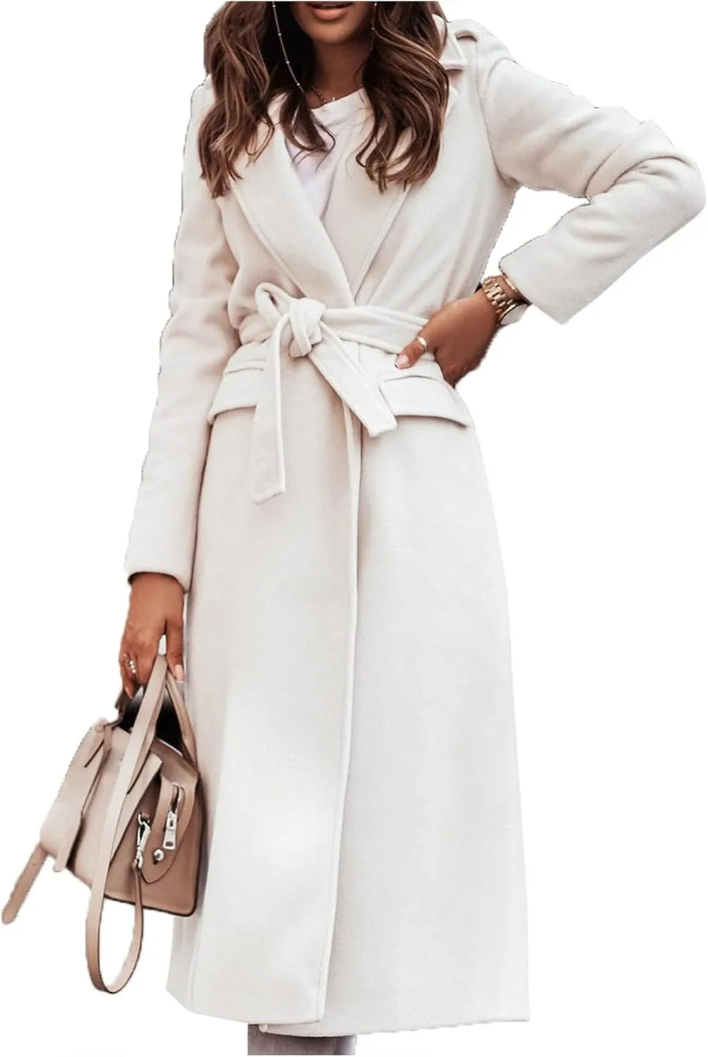 Trench Coats for Women Classic Open Front Cardigans Ladies Elegant Long Jacket Lightweight Casual Windbreaker Coat