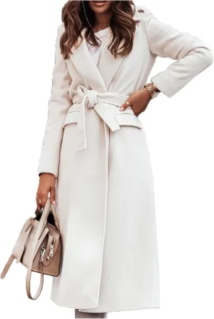 Trench Coats for Women Classic Open Front Cardigans Ladies Elegant Long Jacket Lightweight Casual Windbreaker Coat