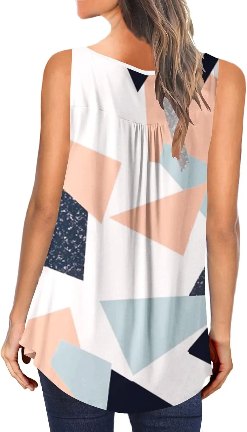Ulovmi Plus Size Tank Top for Women Sleeveless Tunic Tops to Wear with Leggings