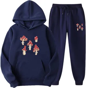 Unisex Crewneck Sweatsuit Set Men Women Oversized Jogger Sports Tracksuit Hoodies and Sweatpant 2 Piece Outfits
