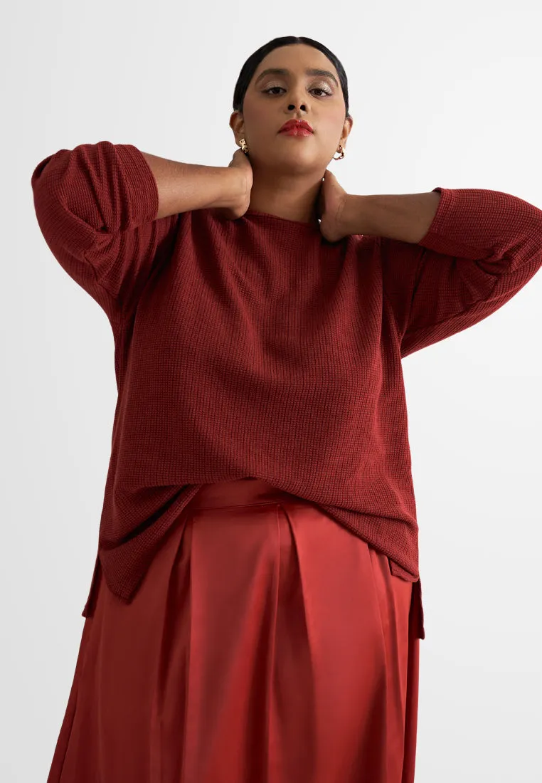 Webster Waffle Casual Relax Top