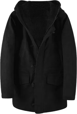 Windbreaker Jackets for Men Classic Slim Zipper Cardigan Solid Color Hooded Casual Winter Pea Coat Business Overcoat