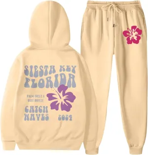 Women 2 Piece Outfit Unisex Men Preppy Hoodie Graphic Tracksuits Sweatshirts & Jogger Sweatpants Y2K Sweatsuit