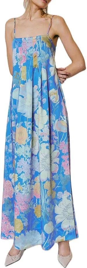Women Boho Maxi Cami Dress Spaghetti Strap Backless Long Dress Floral Graphic A-line Sundress Summer Beach Dresses