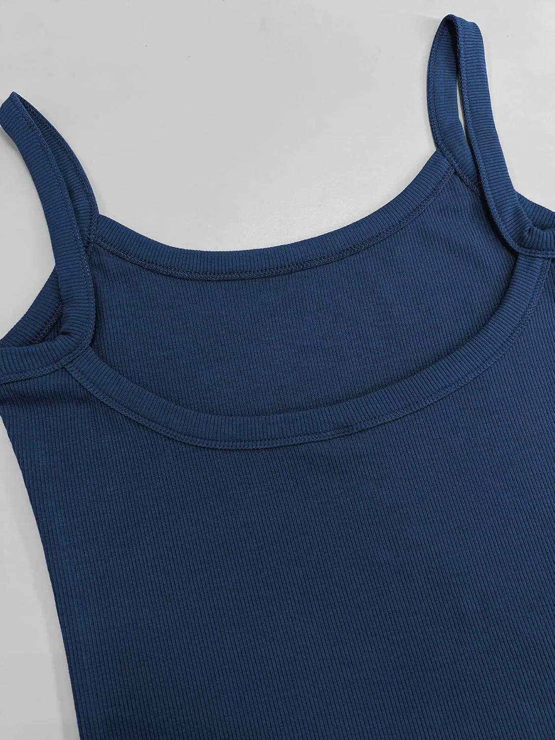 Women Summer Tops Backless Tank Tops Basic Cute 2025 Crew Neck Camisole Spaghetti Strap Going Out Slim Fit Shirts