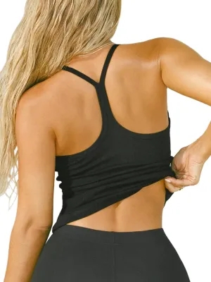 Women Workout Tops Racerback Tank Tops Basic Cute Summer 2025 Camisole Crew Neck Going Out Slim Fit Shirts