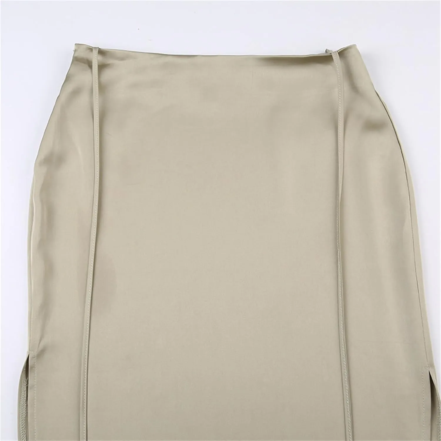 Women Y2k Pearl 2 Piece Skirts Set Square Neck Long Sleeve Crop Top Bodycon Maxi Long Skirt Suit Streetwear