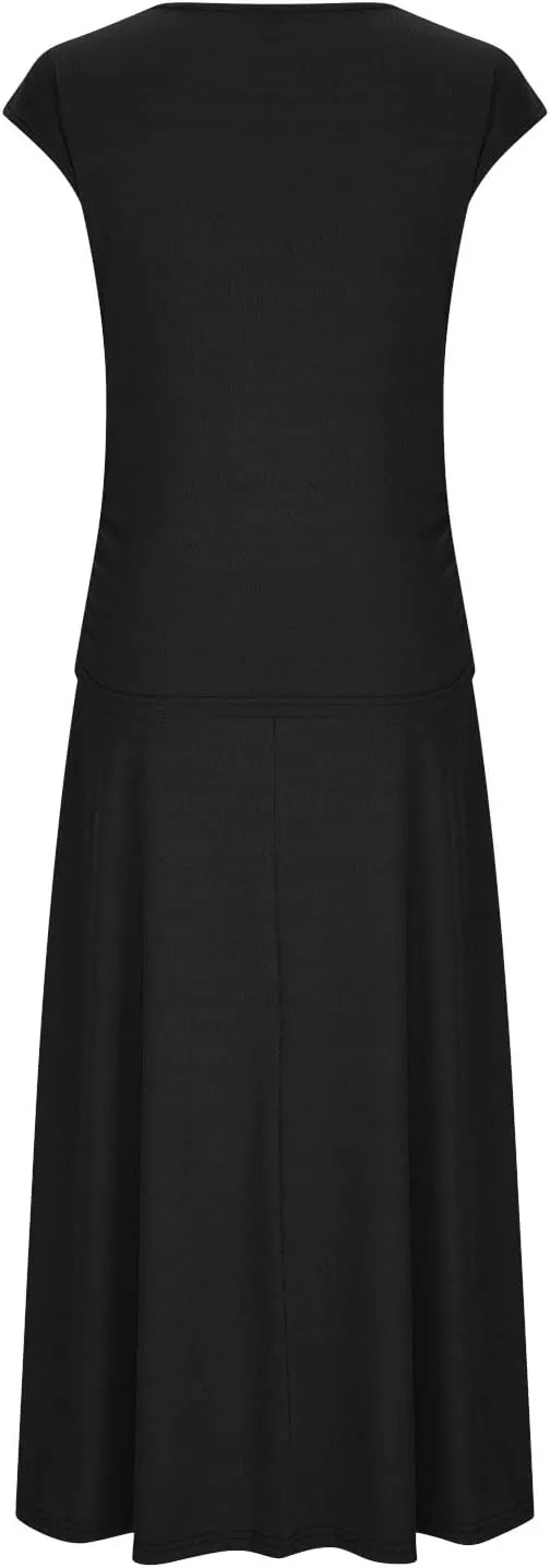 Women's 2 Piece Maxi Skirt Sets Summer Sets Pants Suits Dressy Elegant Long Sleeve Outfits High Waisted Long Outfit