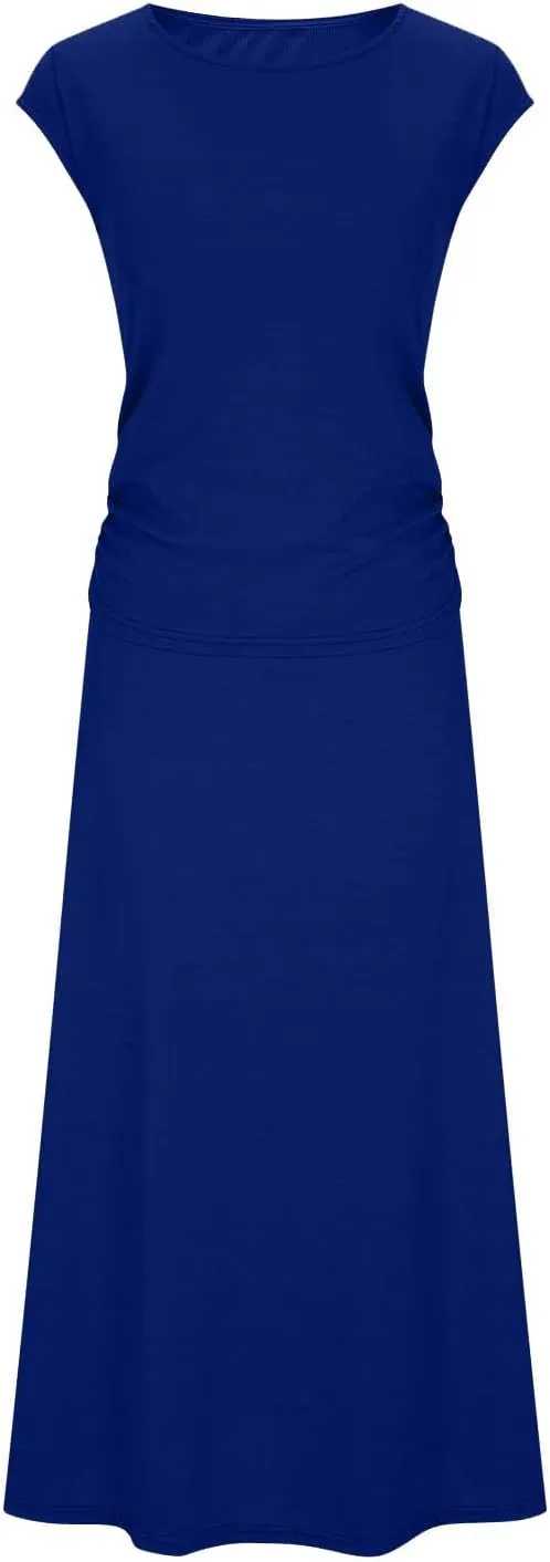Women's 2 Piece Maxi Skirt Sets Summer Sets Pants Suits Dressy Elegant Long Sleeve Outfits High Waisted Long Outfit