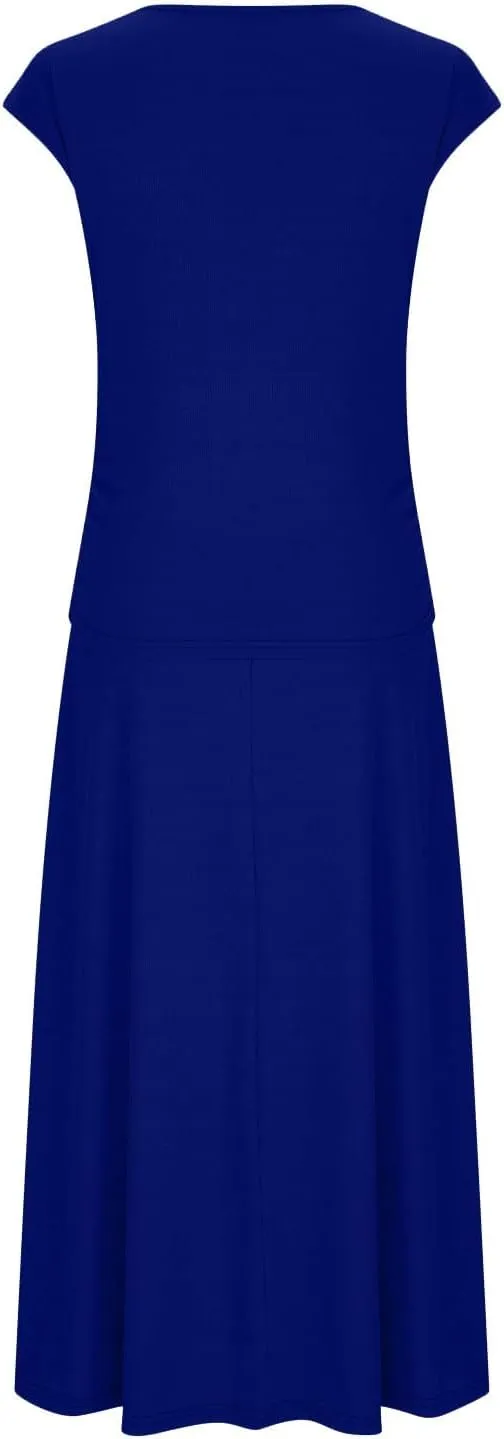 Women's 2 Piece Maxi Skirt Sets Summer Sets Pants Suits Dressy Elegant Long Sleeve Outfits High Waisted Long Outfit