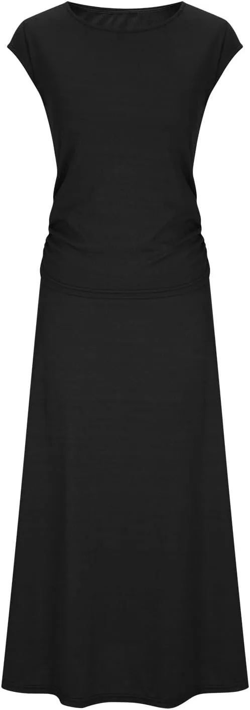Women's 2 Piece Maxi Skirt Sets Summer Sets Pants Suits Dressy Elegant Long Sleeve Outfits High Waisted Long Outfit