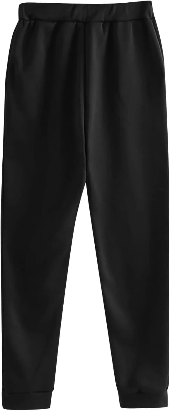 Womens 2 Piece Outfits Solid Color Oversized Hoodies and Pants Sets Fall Fashion Lounge Jogger Track Suits