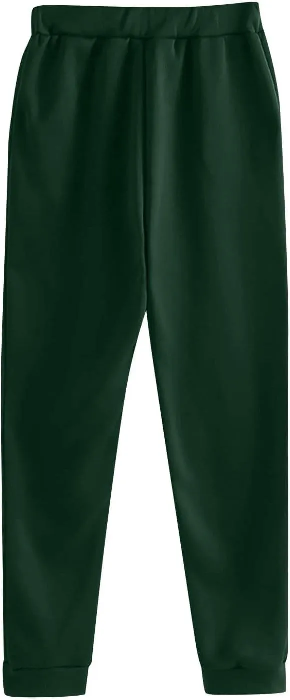 Womens 2 Piece Outfits Solid Color Oversized Hoodies and Pants Sets Fall Fashion Lounge Jogger Track Suits