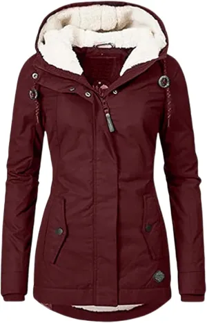 Women's Fashionable and Casual New Plus Velvet Plus Plus Plus Jacket Lamb Wool Pie Overcoming Jacket Women's