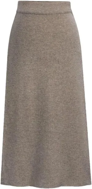 Womens Knit Pencil Skirt High Waist Skirts Knited Split Midi Skirt for