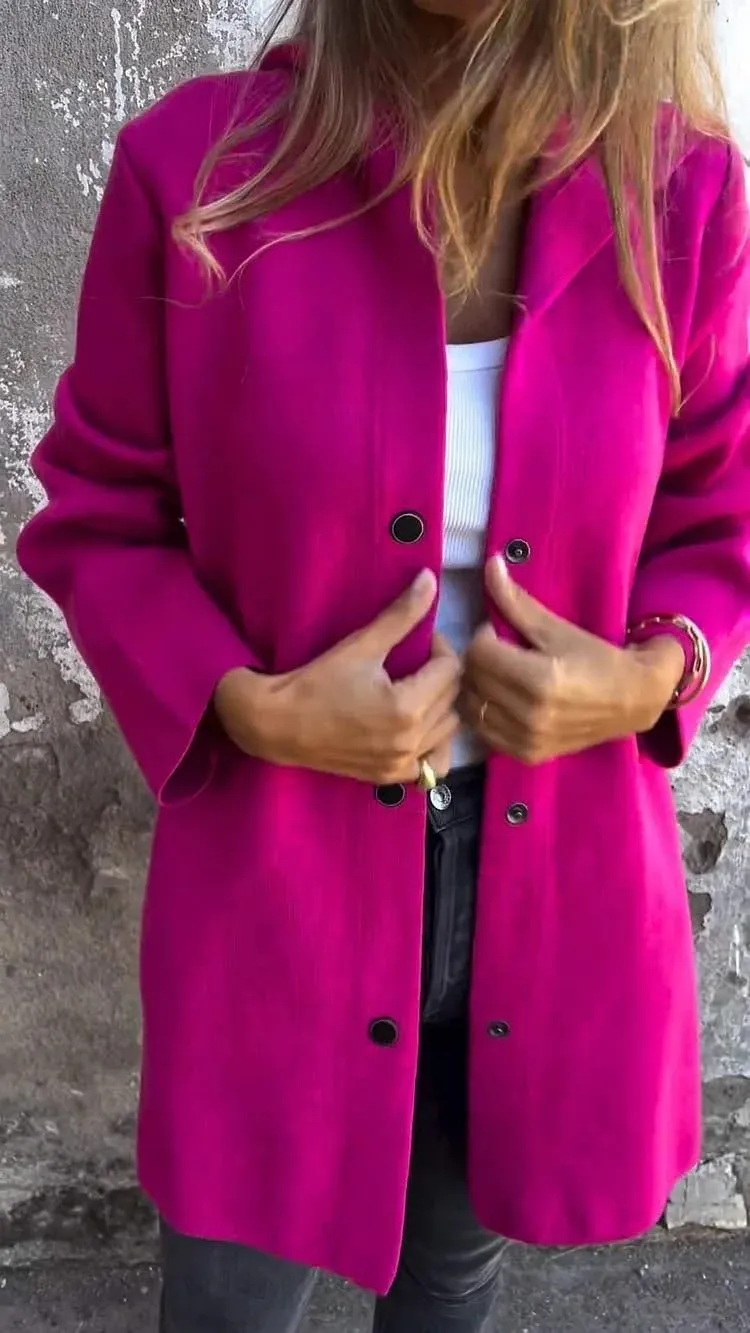 Womens Long Cardigan Casual Single Breasted Hooded Jacket Lapel Neck Long Sleeve Solid Trench Coat for Women 2024