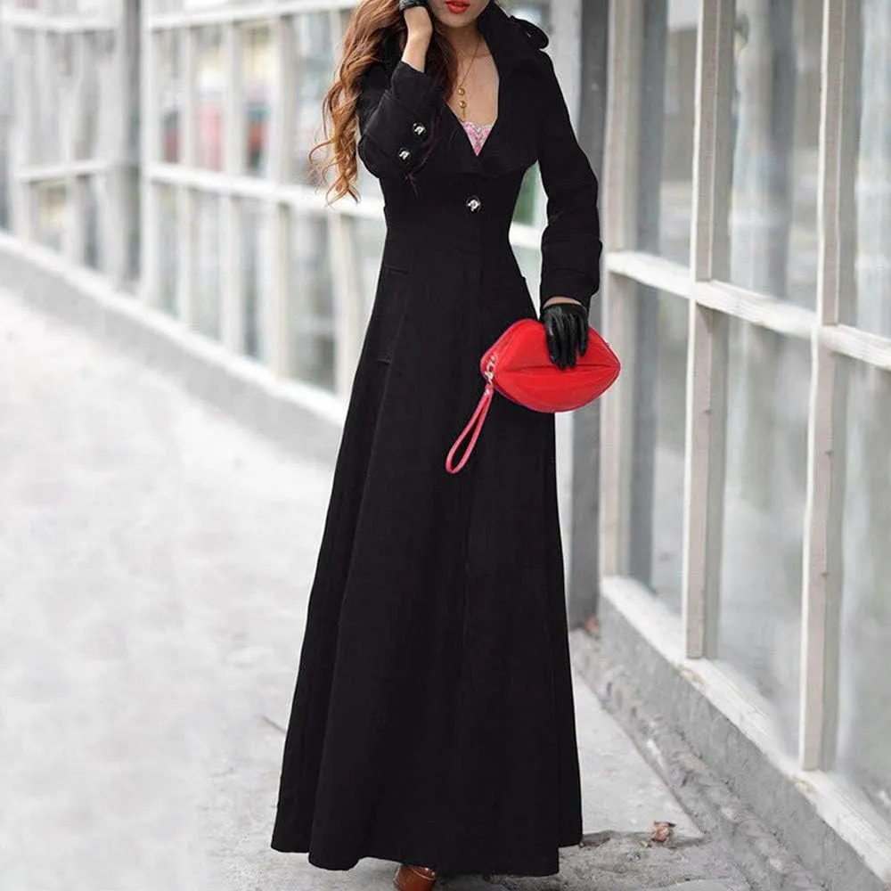 Womens Long Trench Coat Winter Coat Lapel Womens Long Outwear Women'S Coat Fall Overcoat with Belt Cropped Trench