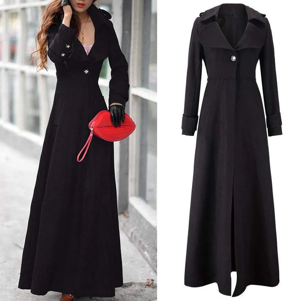 Womens Long Trench Coat Winter Coat Lapel Womens Long Outwear Women'S Coat Fall Overcoat with Belt Cropped Trench