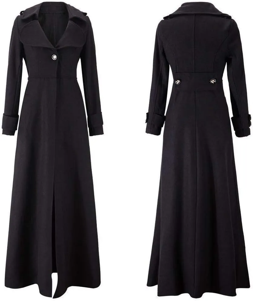 Womens Long Trench Coat Winter Coat Lapel Womens Long Outwear Women'S Coat Fall Overcoat with Belt Cropped Trench