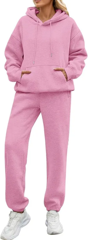 Womens Sweatsuits 2 Piece Set Baggy Oversized Lounge Comfy Pullover Long Sleeve Winter Fashion Matching Sets