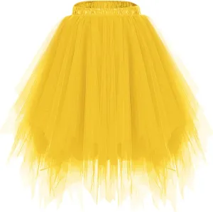 Women's Tutu Skirt 2025 Dressy Vintage Ballet Bubble Dance Skirts Casual Layered Mesh Cosplay Party Mini Skirt