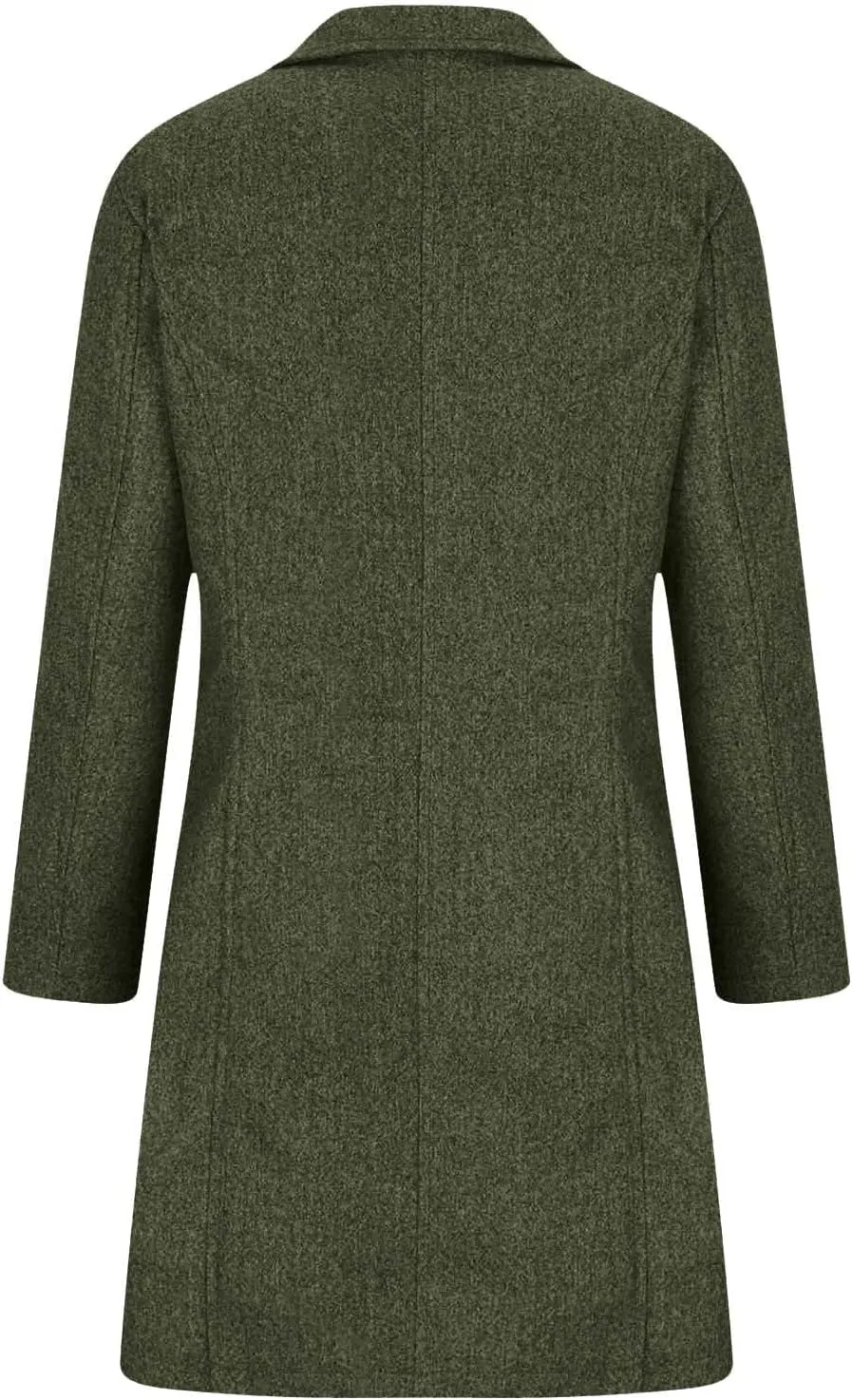 Wool Peacoats for Women 2024 Casual Single Breasted Mid-Length Jackets Coat Fall Winter Lapel Neck Windbreaker Trench Coats