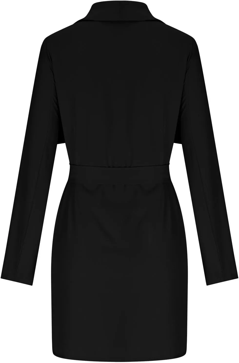 YRAETENM Lightweight Trench Coat Women Lapel Draped Open Front Thin Cardigan Long Sleeve Irregular Hem Outwear with Belt