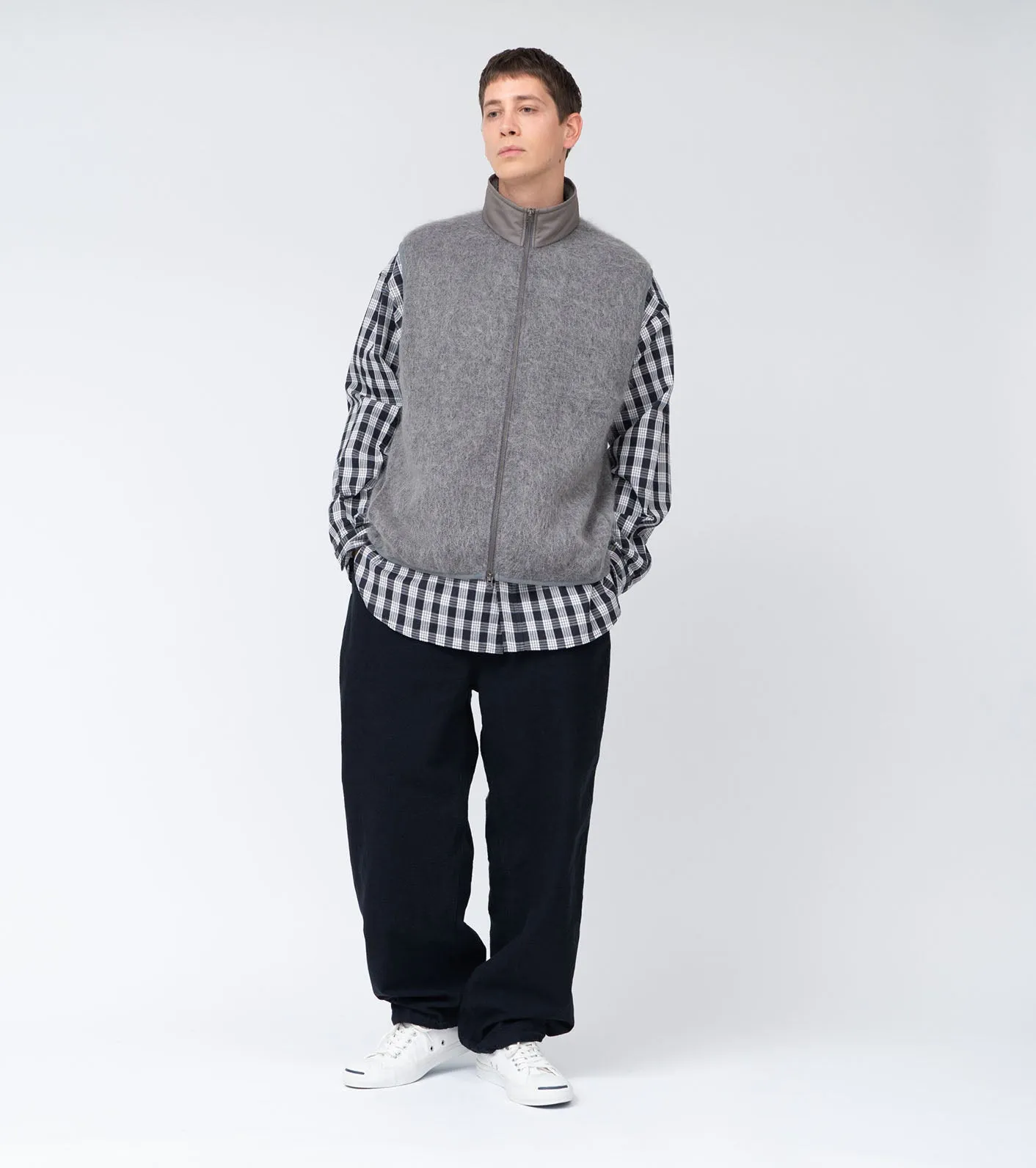 Zip-Up Mohair Vest